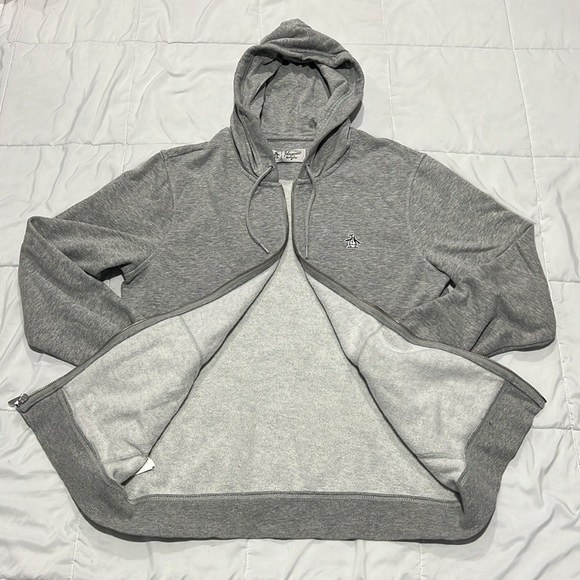 ORIGINAL PENGUIN STICKER PETE FULL ZIP FLEECE HOODIE - Picture 6 of 6